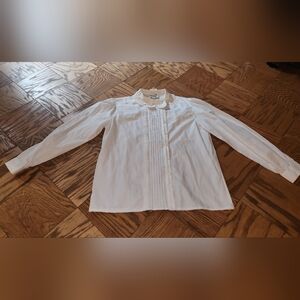 Vtg Romantic Style Mr. Witt Cream Shirt